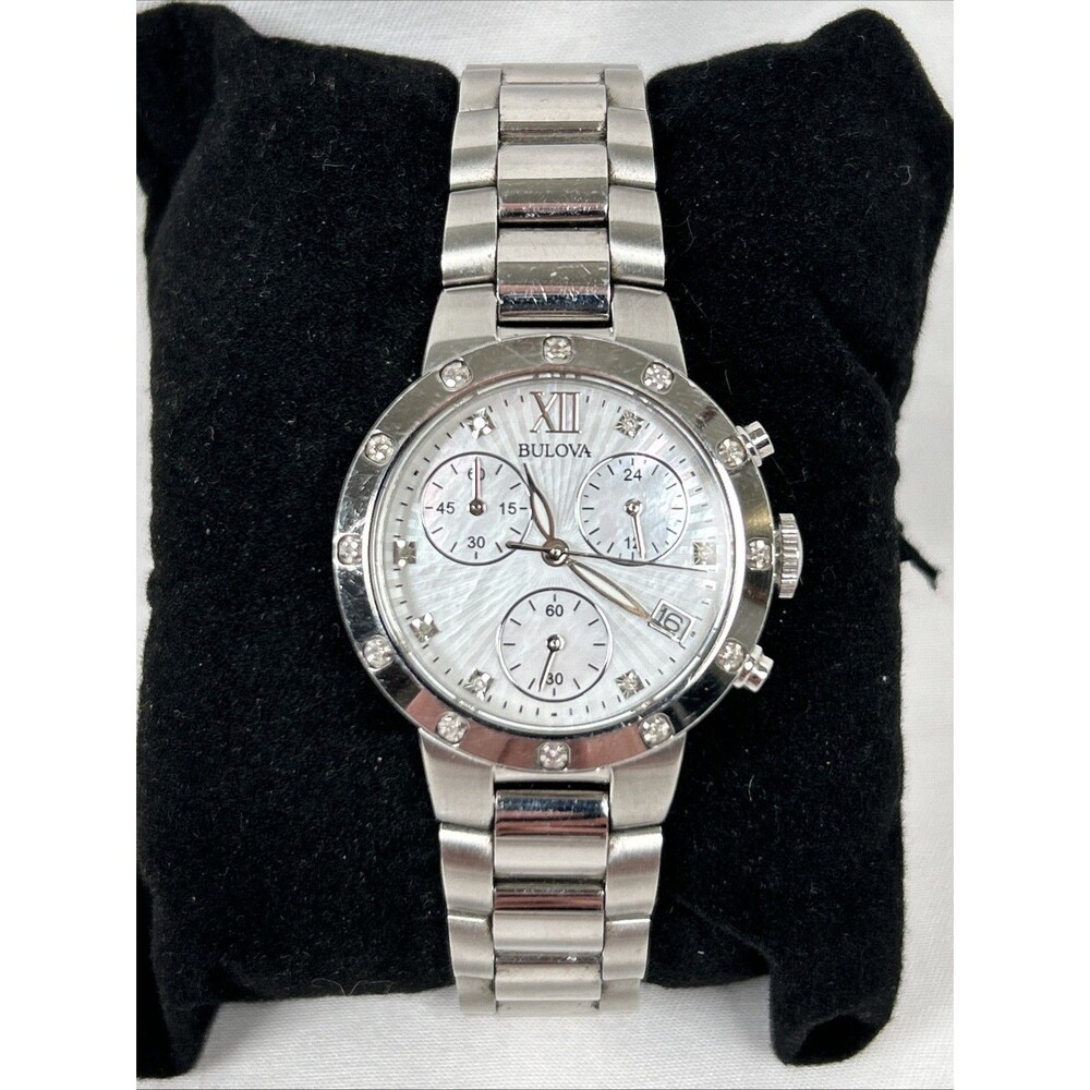 BULOVA Maiden Lane 96R202 Chronograph Dial Ladies Watch Stainless Steel